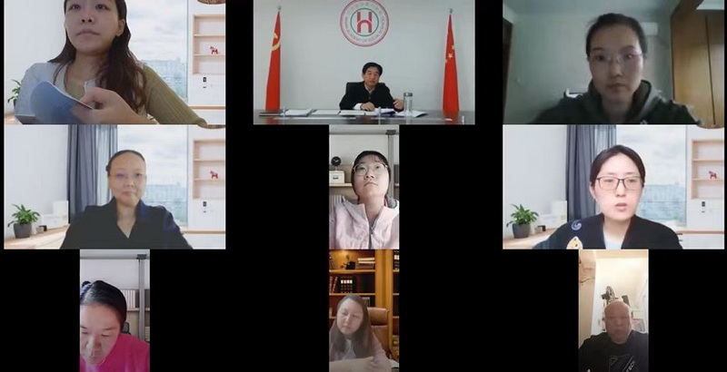 院党委书记阮金泉参加科研管理部党支部 线上视频学习会议